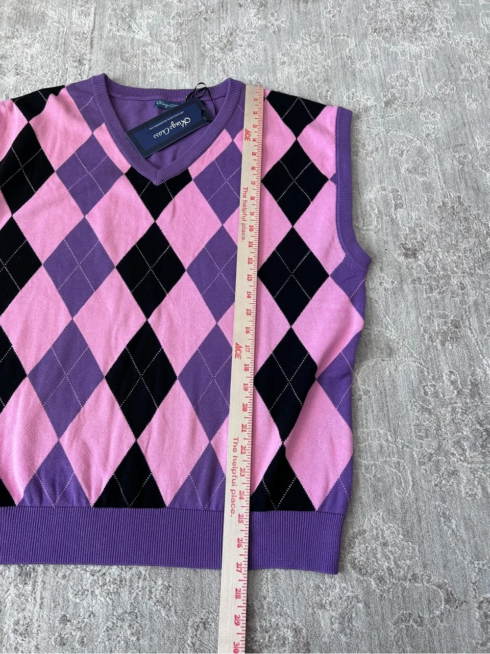 NWT Women’s Golf 10 Pleated Knickers Pants Trousers Match Argyle Vest Set XL